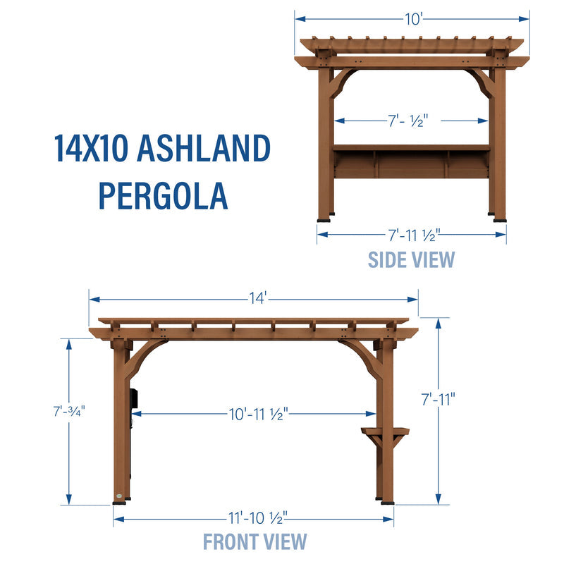 14x12 Beaumont Pergola specifications